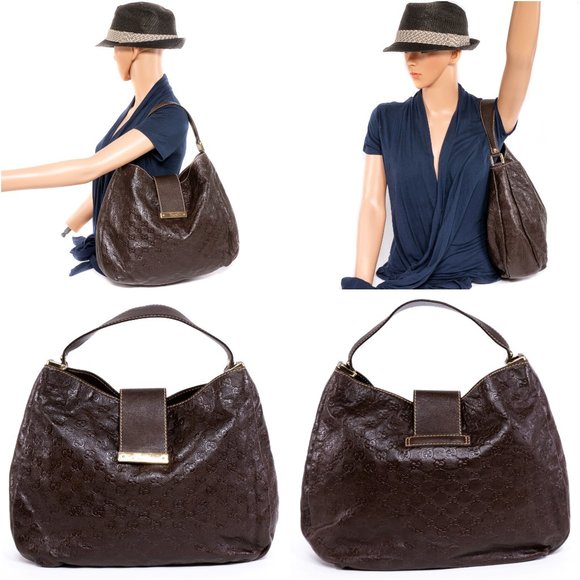 ❌SOLD❌ Authentic GUCCI Leather Hobo Bag - Picture 3 of 15